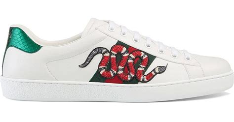 gucci mens hitops snake|Gucci embroidered sneakers.